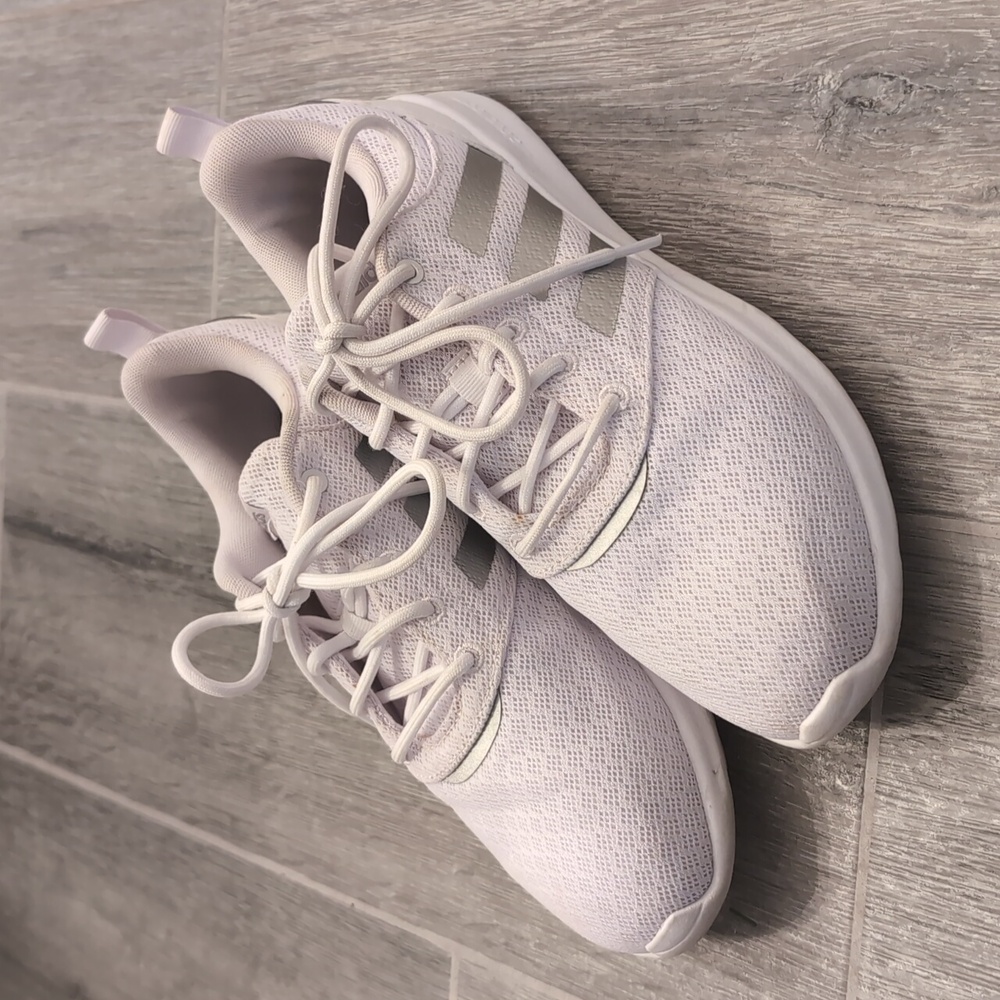 Adidas Women's White & Silver Sneakers